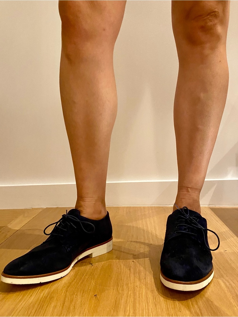 JB Martin Classic Women's Navy Suede Lace-Up Loafers